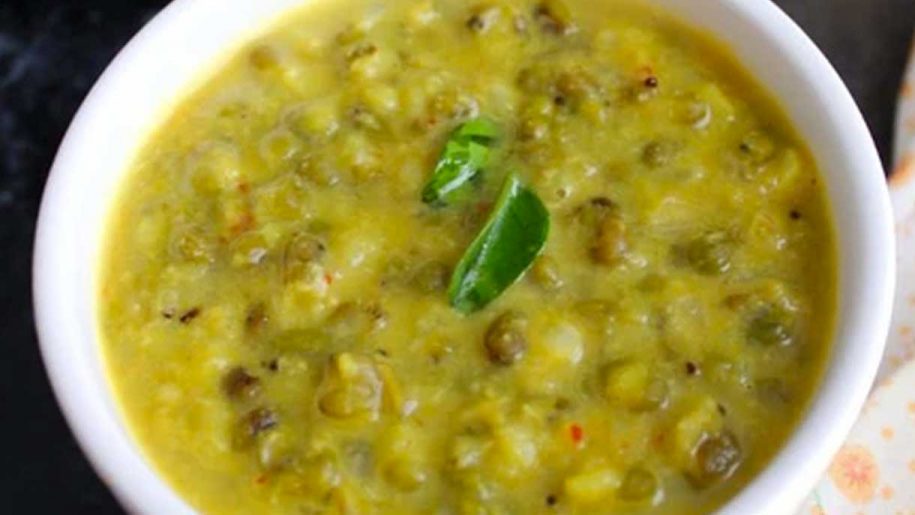 Spiced Whole Green Mung Dal Recipe